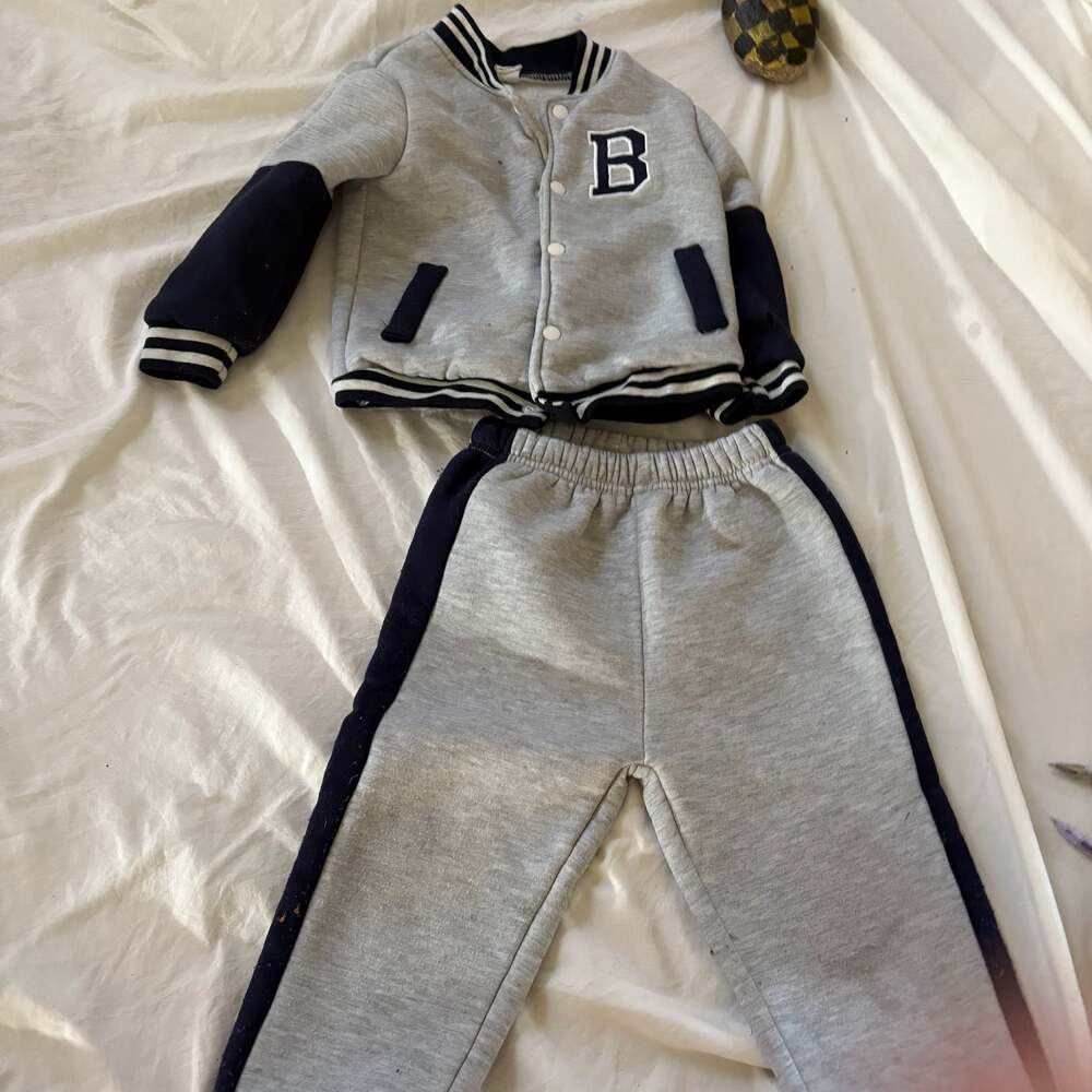 Toddler Boy: B varsity jacket sweatsuit